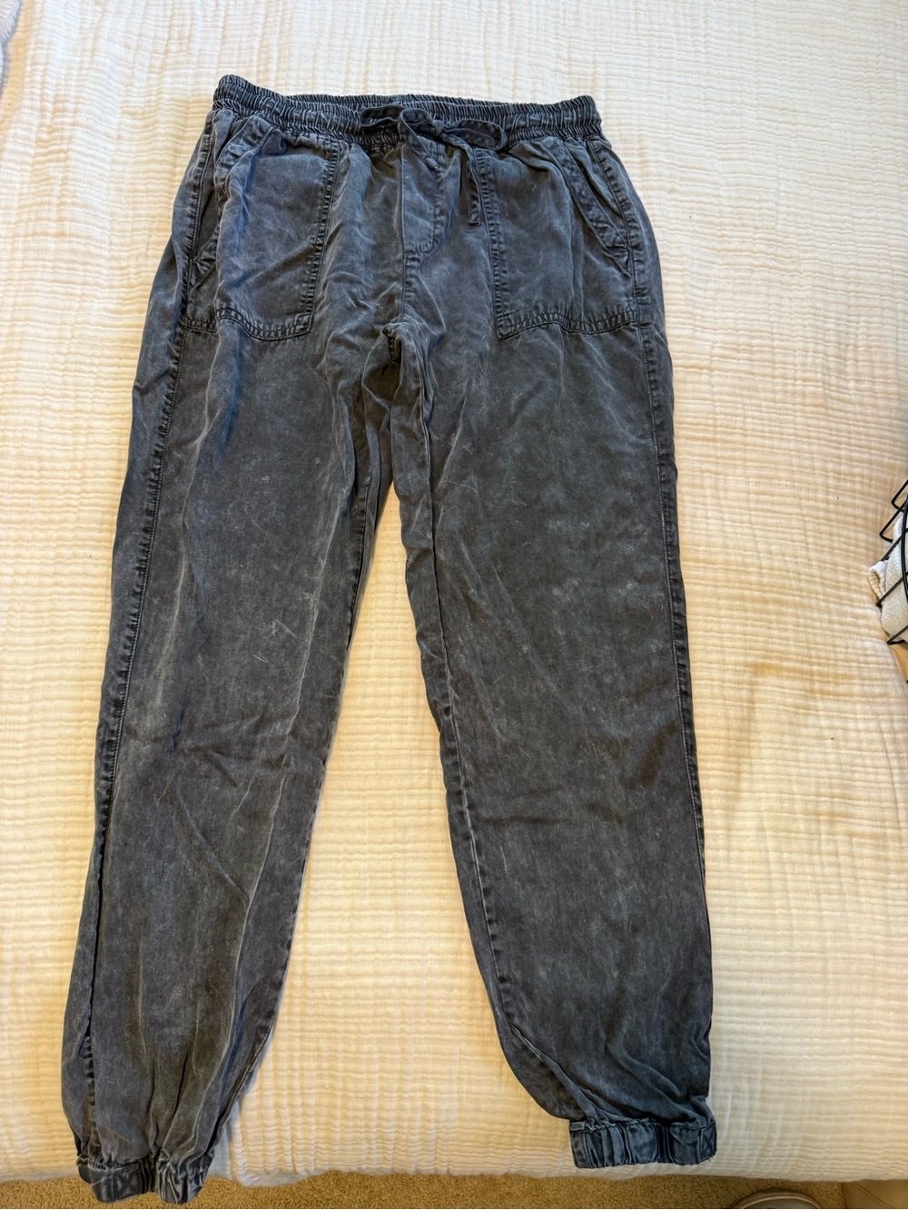 Thread & Supply Washed Black Women's Drawstring Jogger Pants